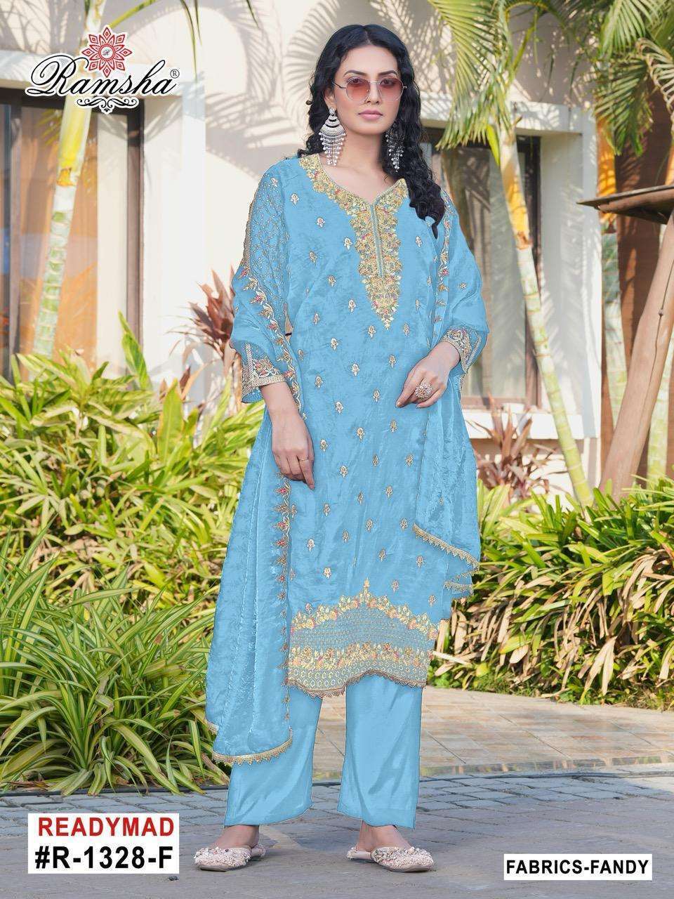 RAMSHA R 1328 NX VOL 2 FANCY PARTYWEAR READYMADE PAKISTANI SUIT WHOLESALER 2025