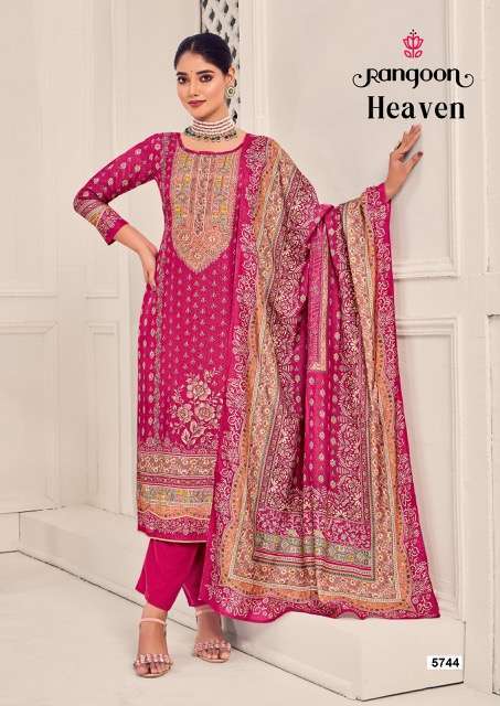 RANGOON HEAVEN PURE MUSLIN EMBROIDERY WORK 3 PCS SET WHOLESALER