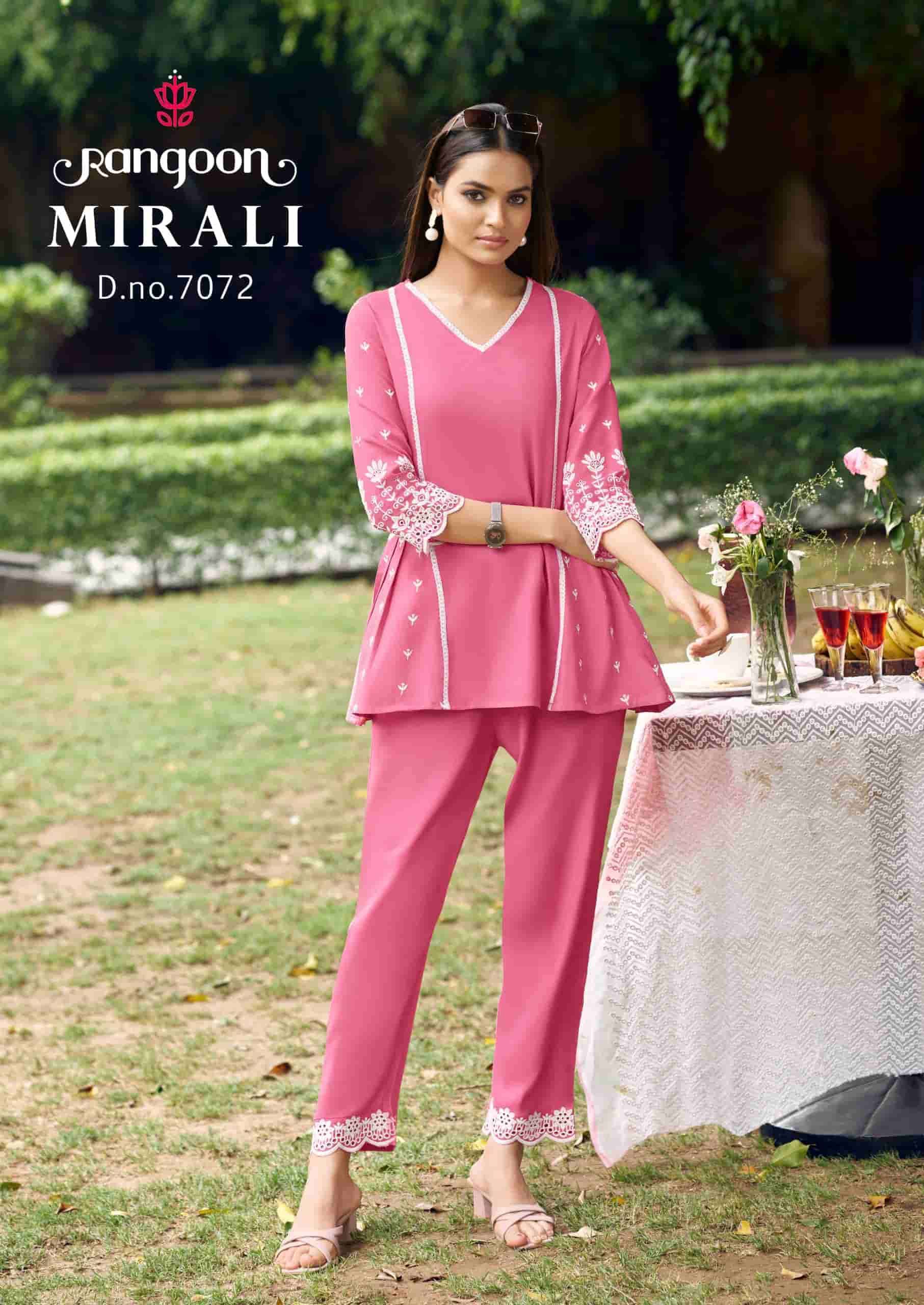 RANGOON MIRALI FANCY EMBROIDERED RAYON CORD SET WHOLESALER 2025