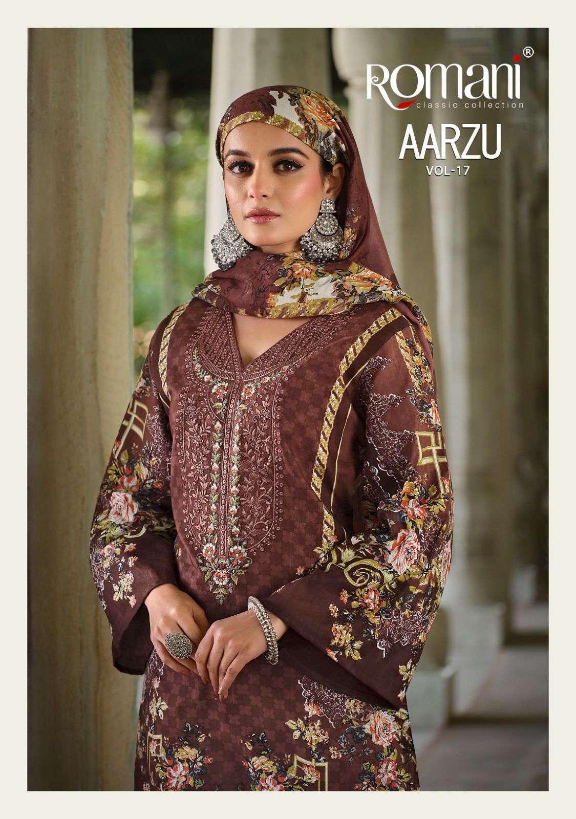 ROMANI AARZU VOL 17 COTTON PRINTED LADIES SUIT WHOLESALER 2025