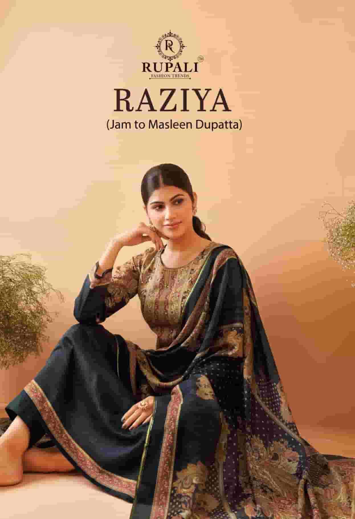 RUPALI FASHION RAZIYA DESIGNER JAM SUIT WHOLESALER 2025