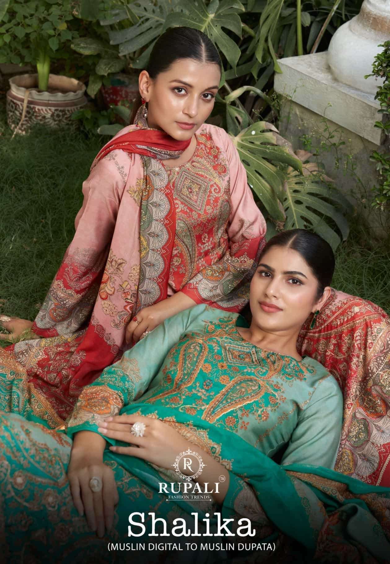 RUPALI FASHION SHAIKA VISCOSE MUSLIN LADIES SUIT WHOLESALER 