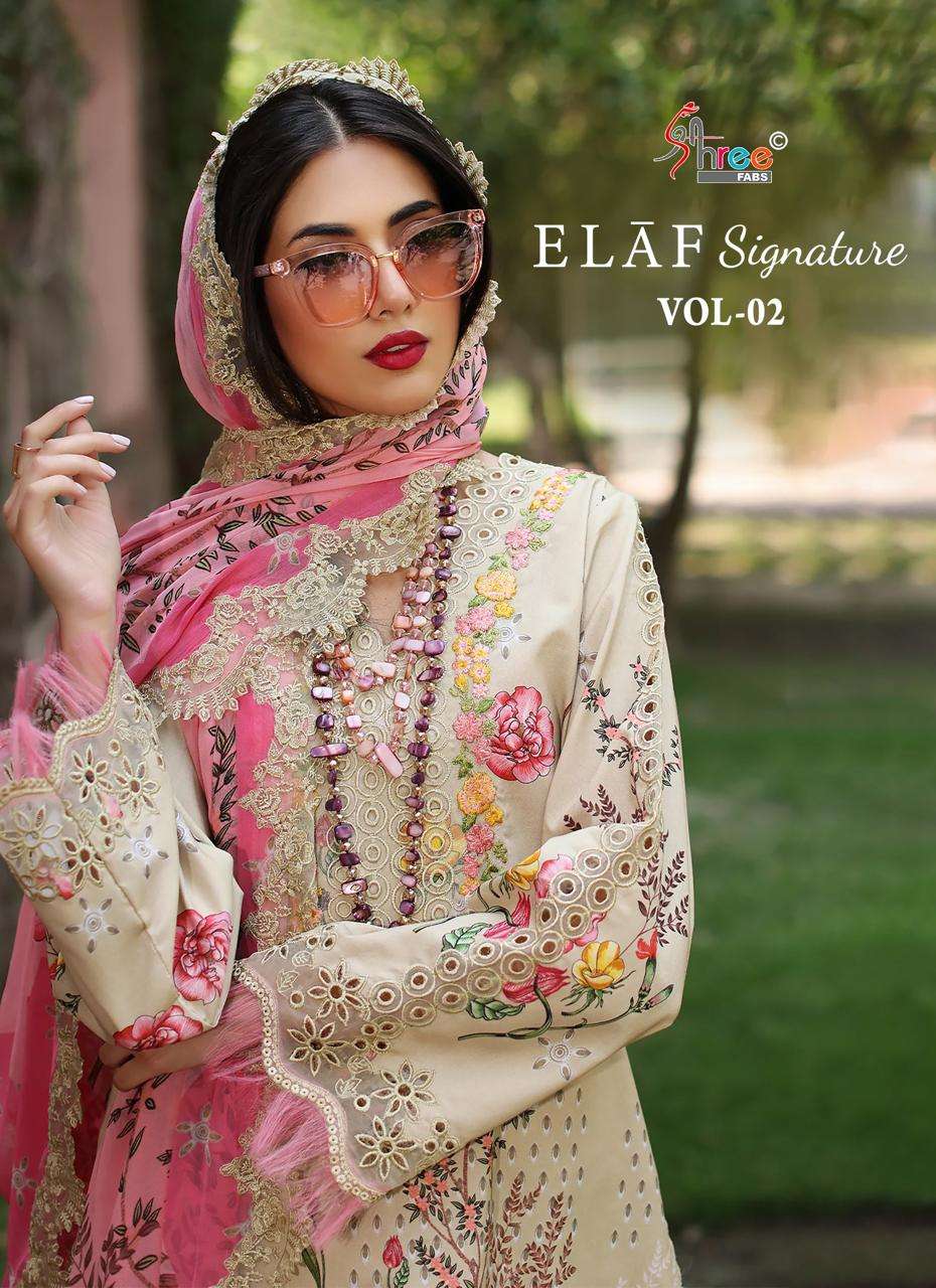 SHREE FAB ELAF SIGNATURE VOL 2 PAKISTANI COTTON SUIT WHOLESALE PRICE 