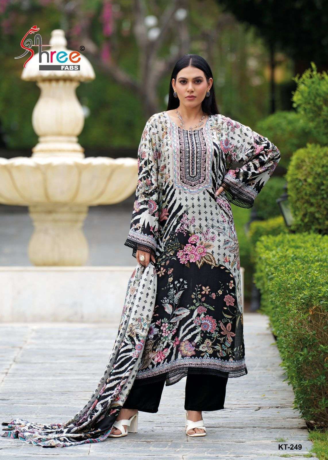 SHREE FAB KT 249 FANCY PAKISTANI MUSLIN LADIES SUIT WHOLESALER 2025