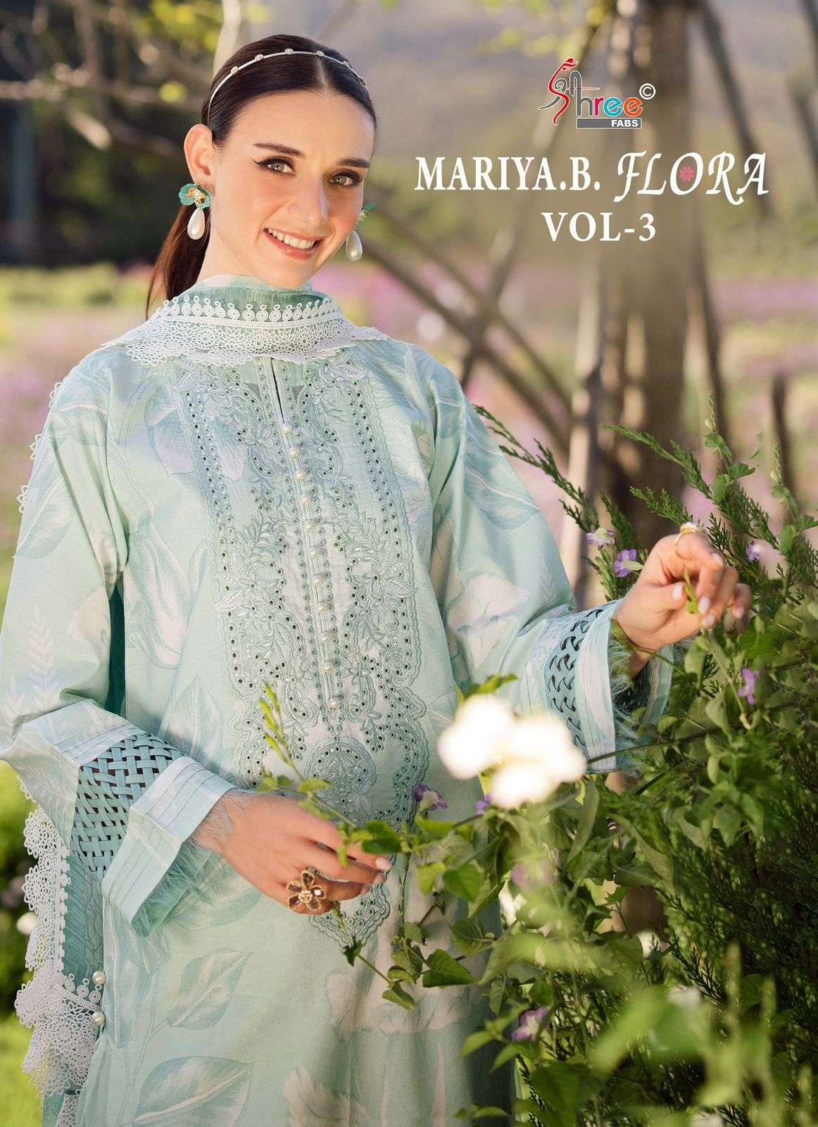 SHREE FAB MARIYA B FLORA VOL 3 PURE COTTON SALWER SUIT WHOLESALE PRICE DEALER 