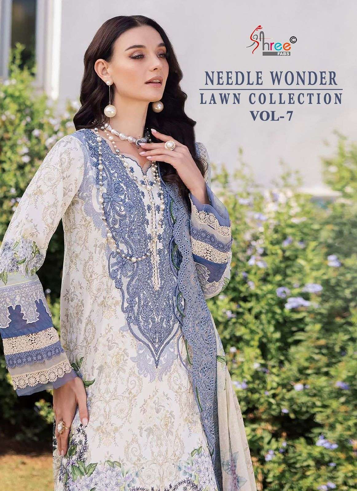 SHREE FAB NEEDLE WONDER LAWN COLLECTION VOL 7 COTTON SUIT WHOLESALER 