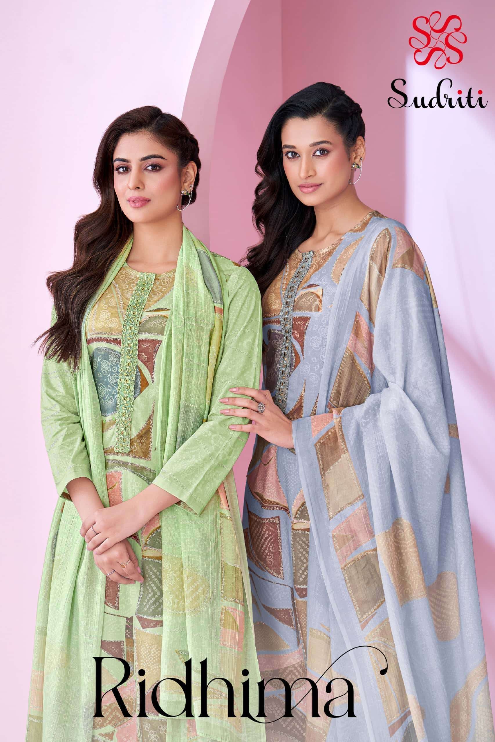 SUDRITI RIDHIMA PRINTED PURE COTTON SUIT WHOLESALER 