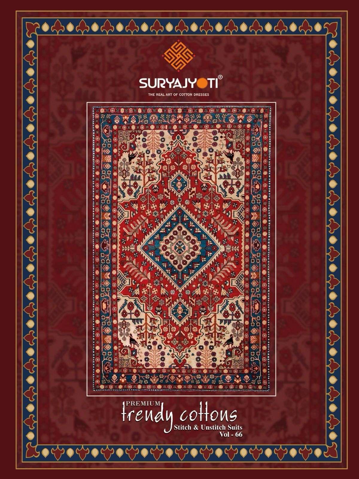 SURYAJYOTI TRENDY COTTON VOL 66 COTTON DRESS WHOLESALE PRICE 