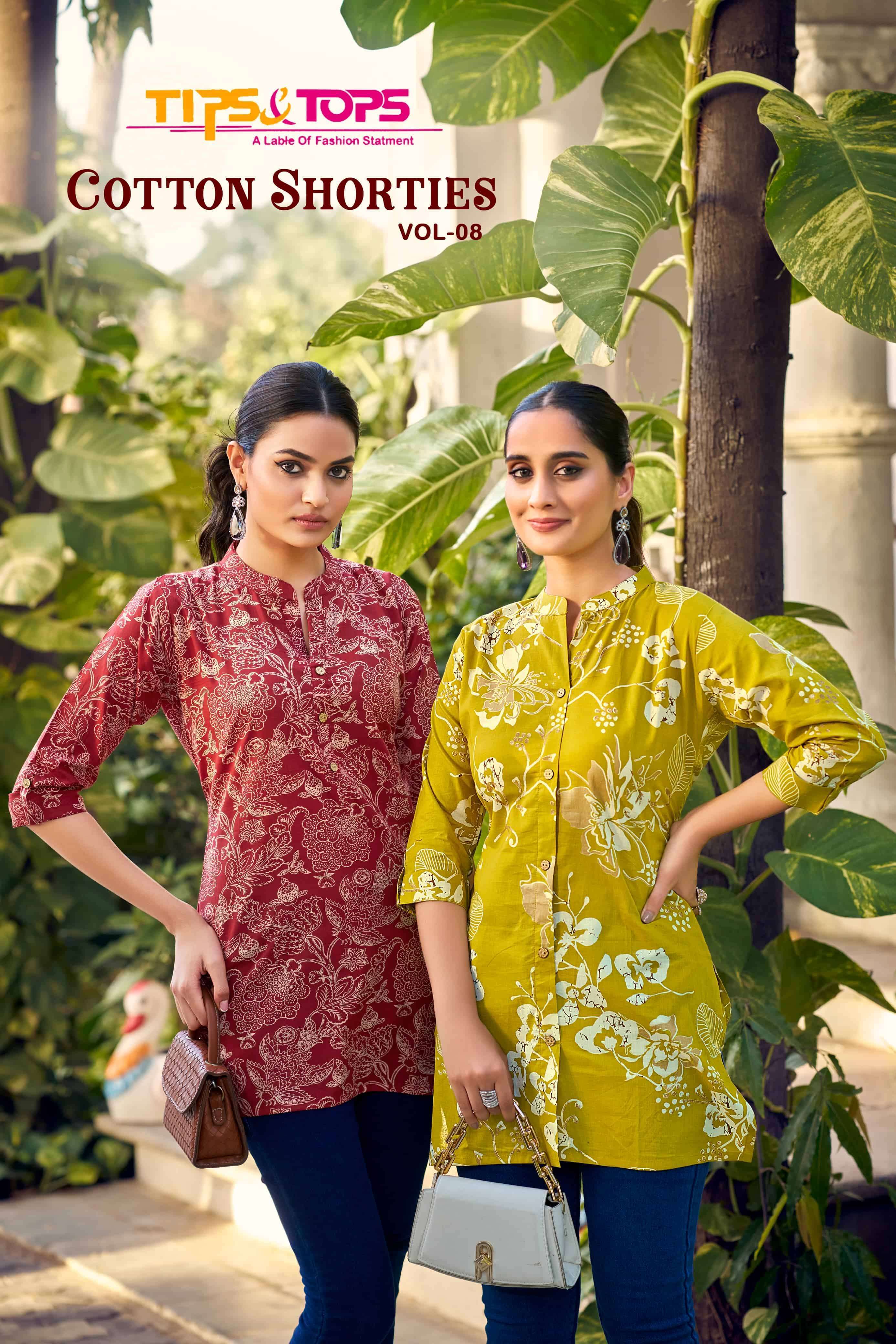 TIPS AND TOPS COTTON SHORTIES VOL 8 RAYON PRINTED SHORT TOP SUPPLIER 