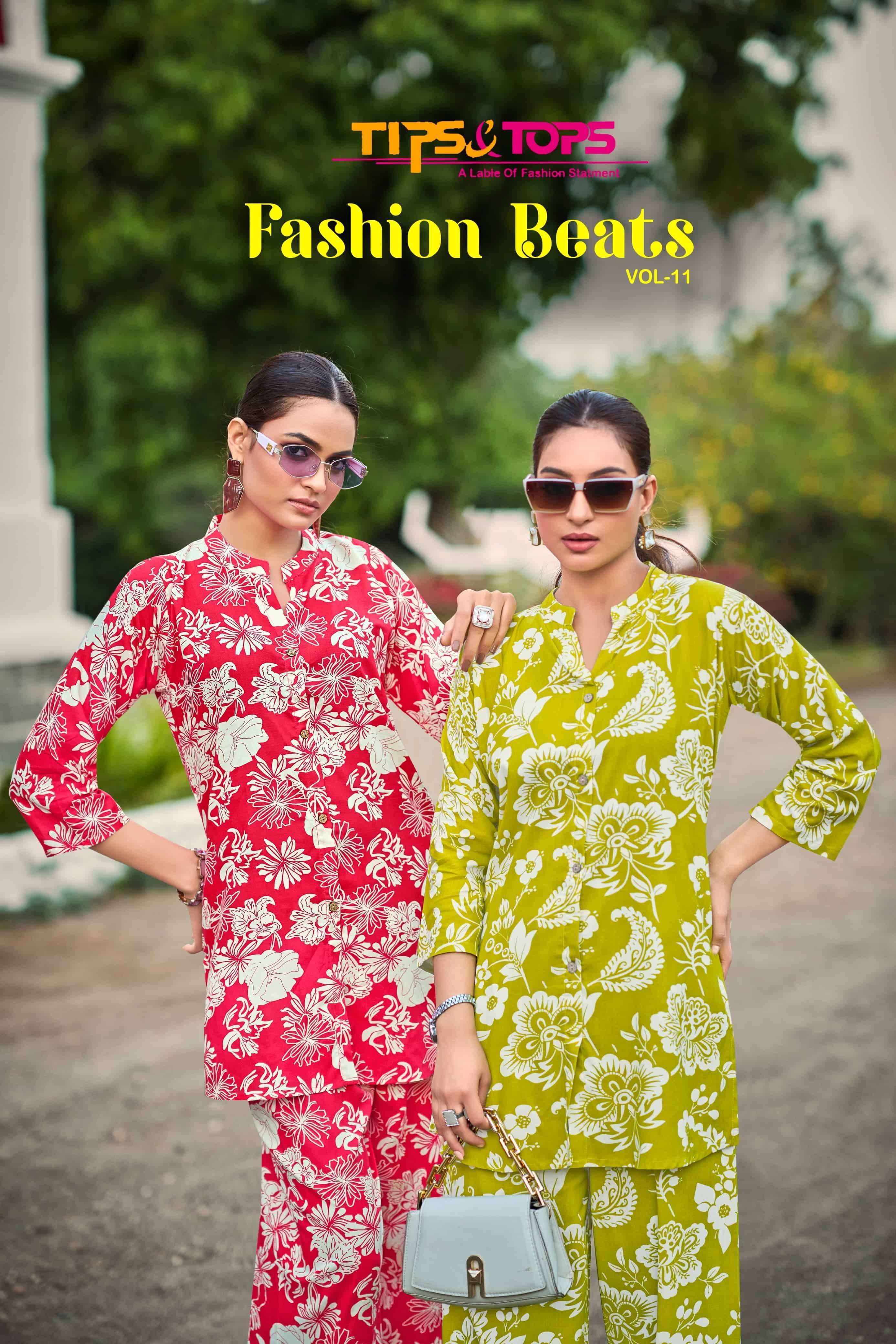 TIPS AND TOPS FASHION BEATS VOL 11 PRINTED RAYON CORD SET CATALOG DEALER