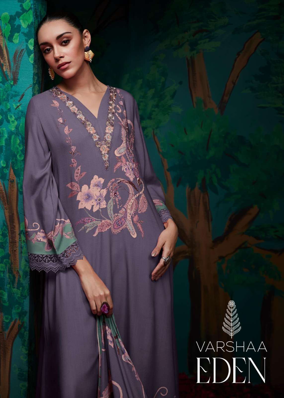 VARSHA FASHION EDEN VISCOSE MUSLIN LADIES SUIT EXPORTER 