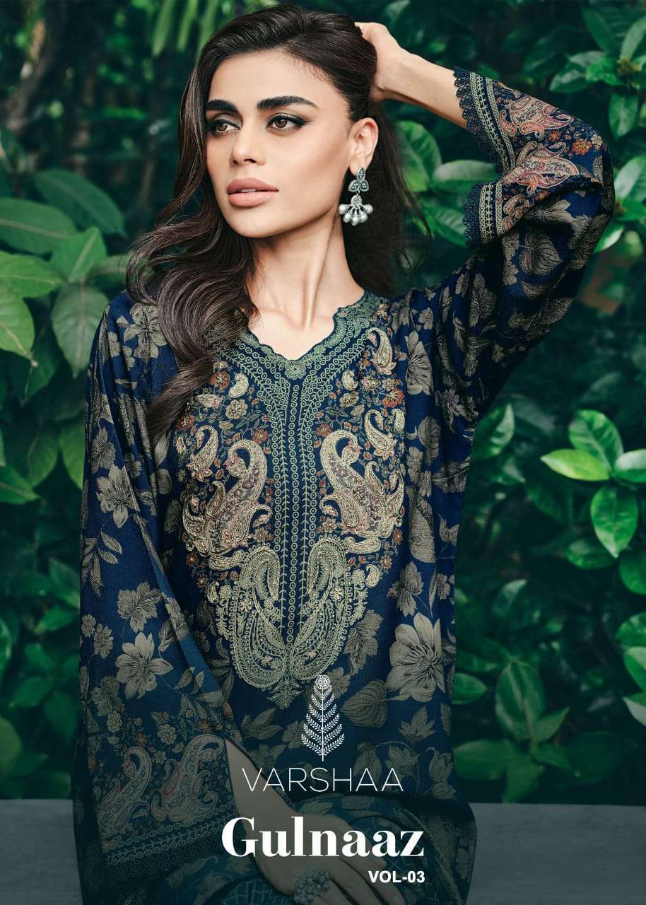 VARSHA FASHION GULNAAZ VOL 3 PRINTED MUSLIN SALWER KAMEEZ WHOLESALER 