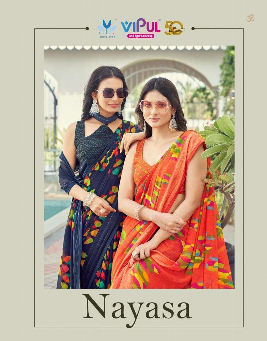 VIPUL FASHION NAYASA FANCY SHIMMER SAREE COLLECTION WHOLESALER 