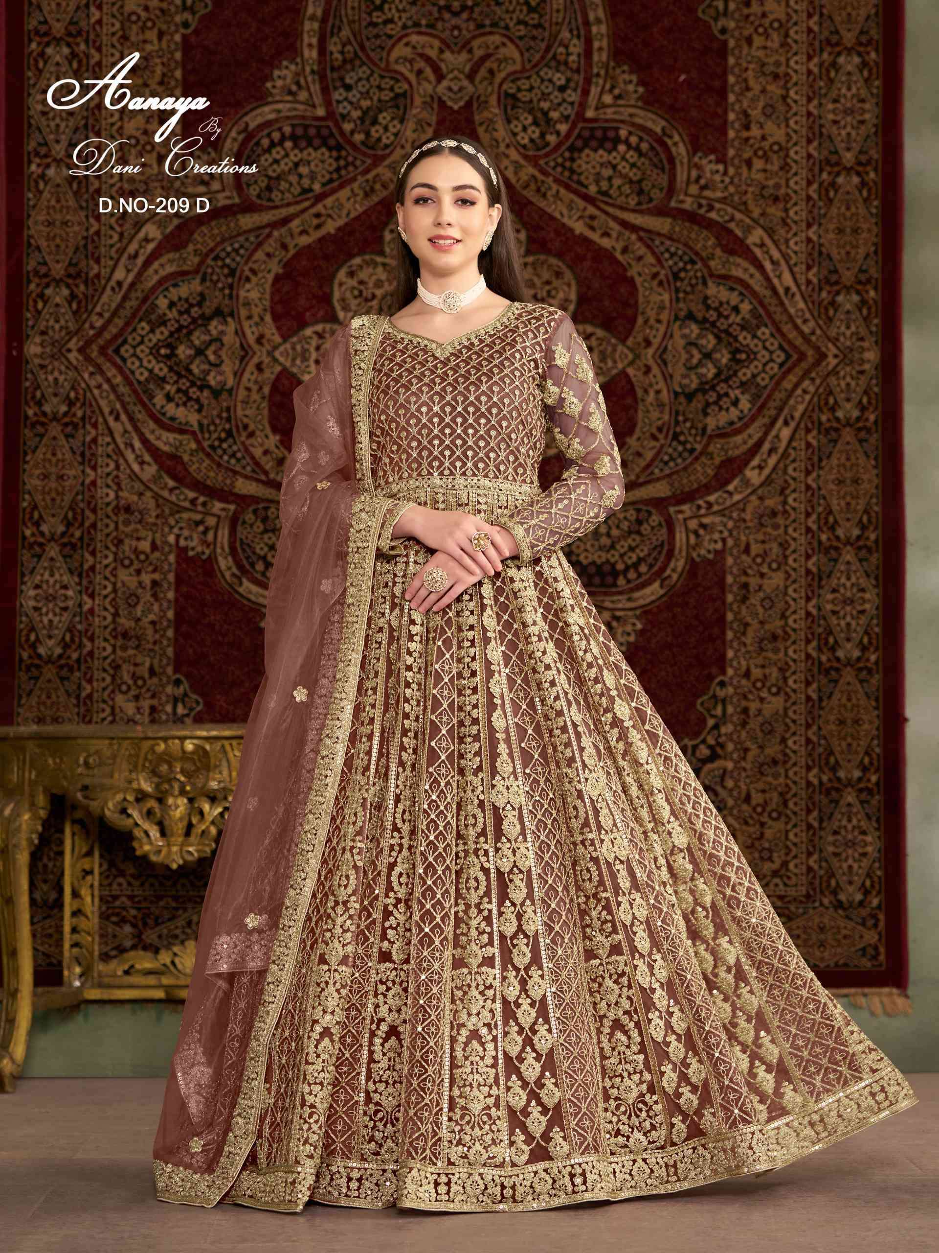AANAYA VOL 209 BRIDAL WEAR DESIGNER GOWN CATALOG WHOLESALER 