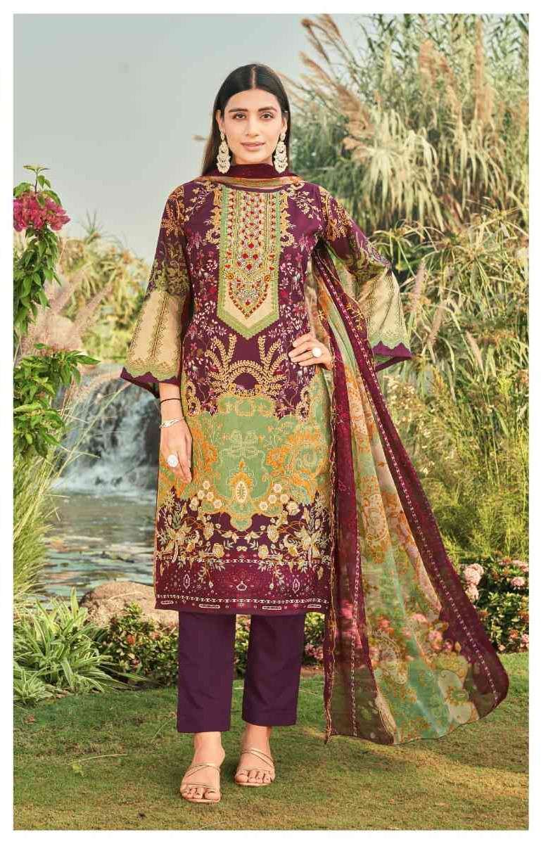 AL ZOHAIB AZ 1155 TO 1157 PAKISTANI PURE COTTON SUIT WHOLESALE PRICE DEALER 