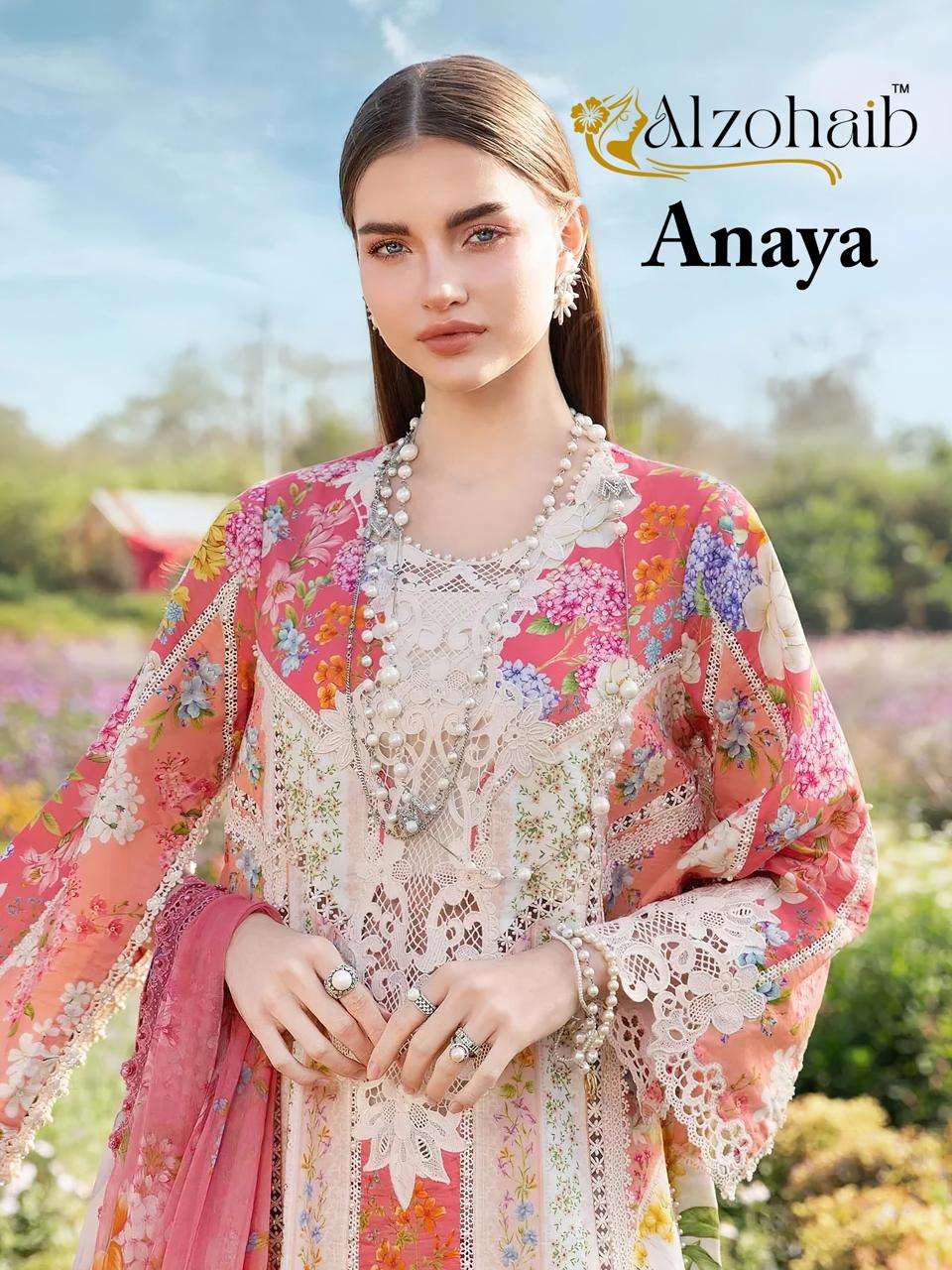ALZOHAIB ANAYA PURE COTTON PRINTED SUIT WHOLESALER 