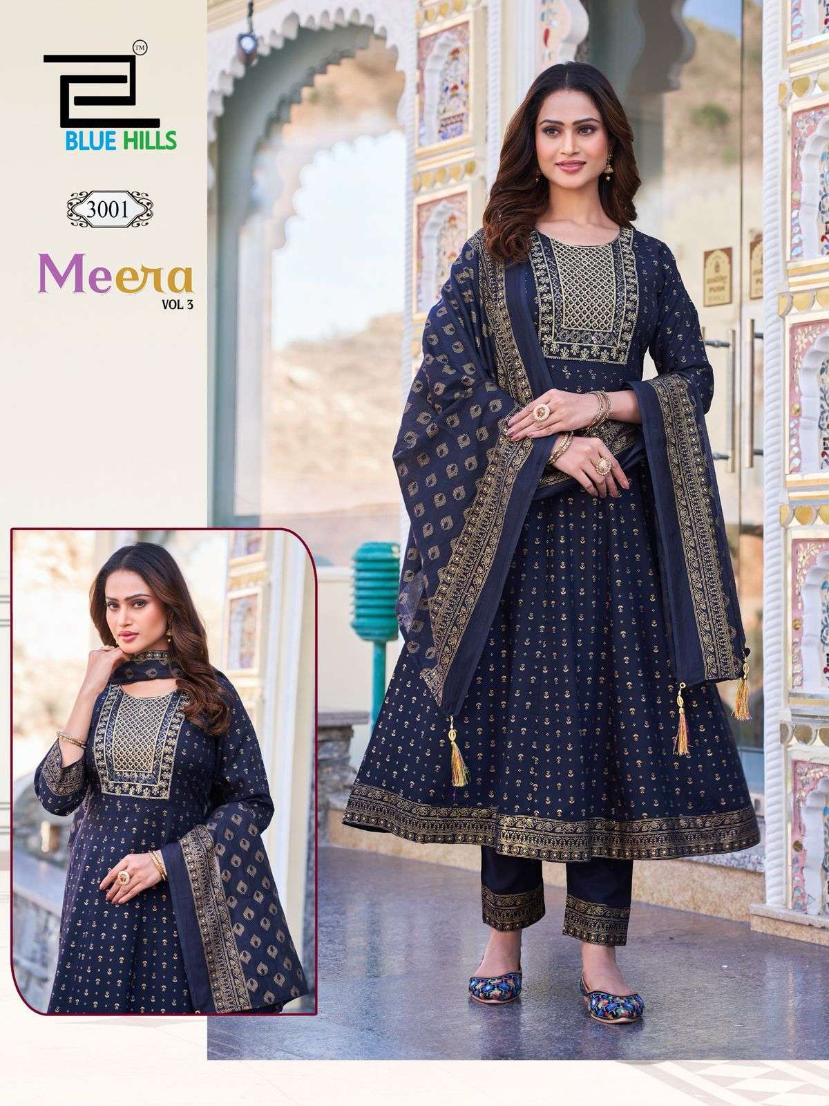 BLUE HILLS MEERA VOL 3 READYMADE KURTI SUPPLIER WHOLESALE PRICE 