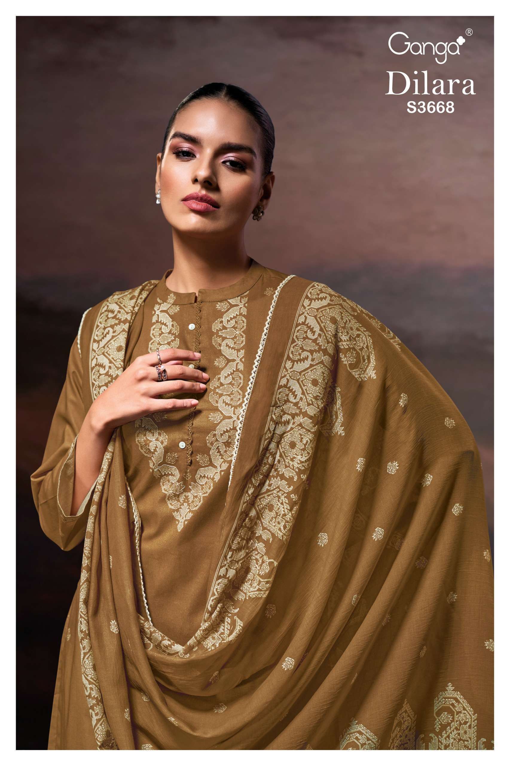 GANGA FASHION DILARA 3668 COTTON SALWER SUIT WHOLESALER 