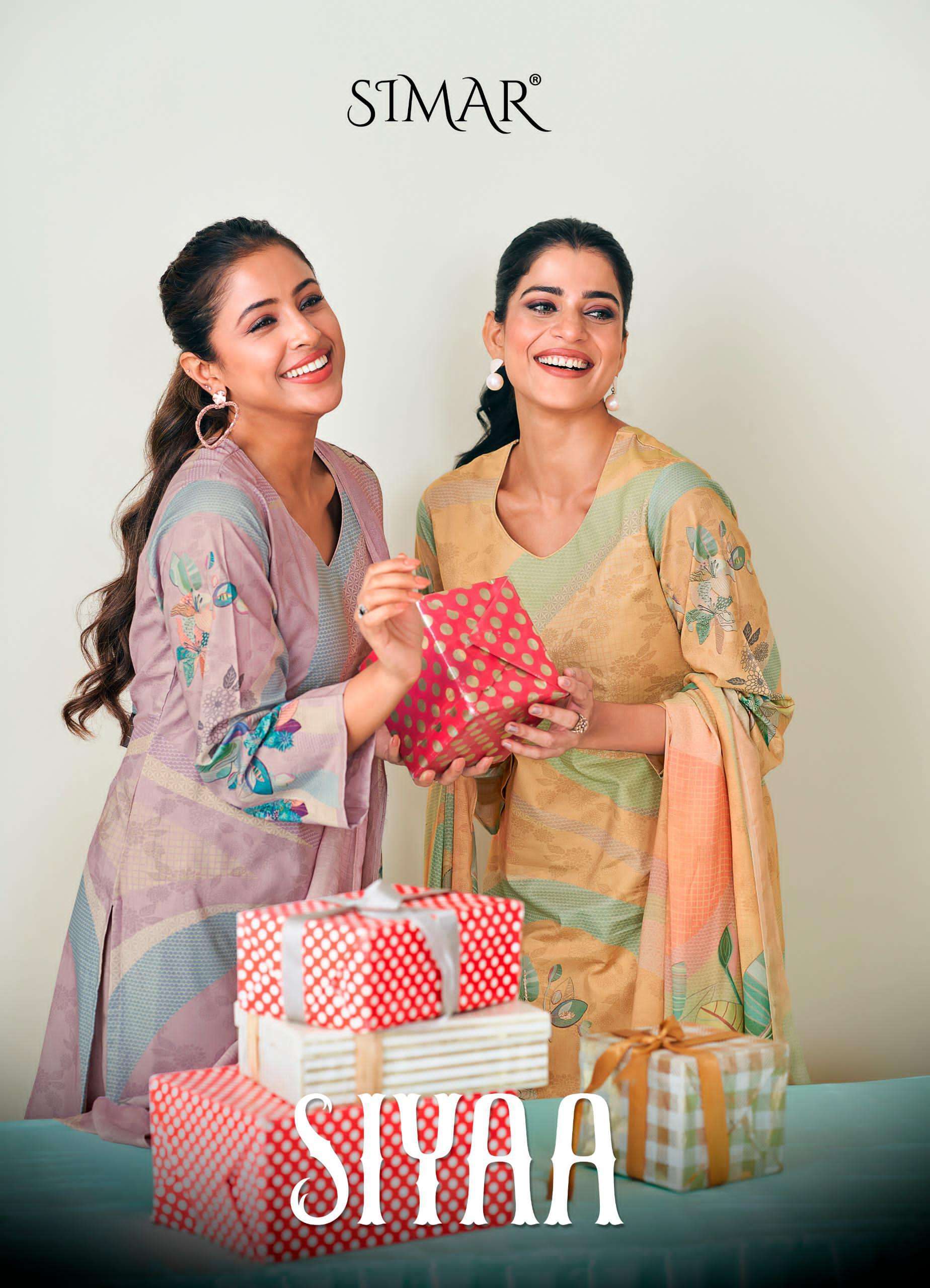 GLOSSY SIMAR SIYAA PURE LAWN COTTON DRESS WHOLESALER 2025