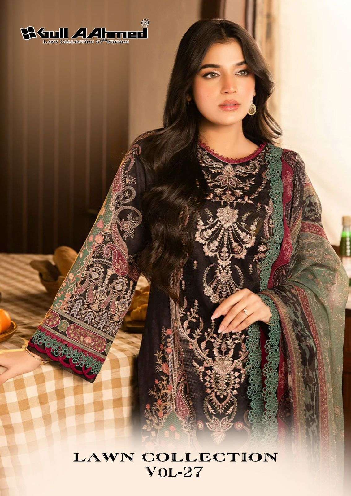 GULL AAHMED VOL 27 LAWN COLLECTION SUIT WHOLESALER 