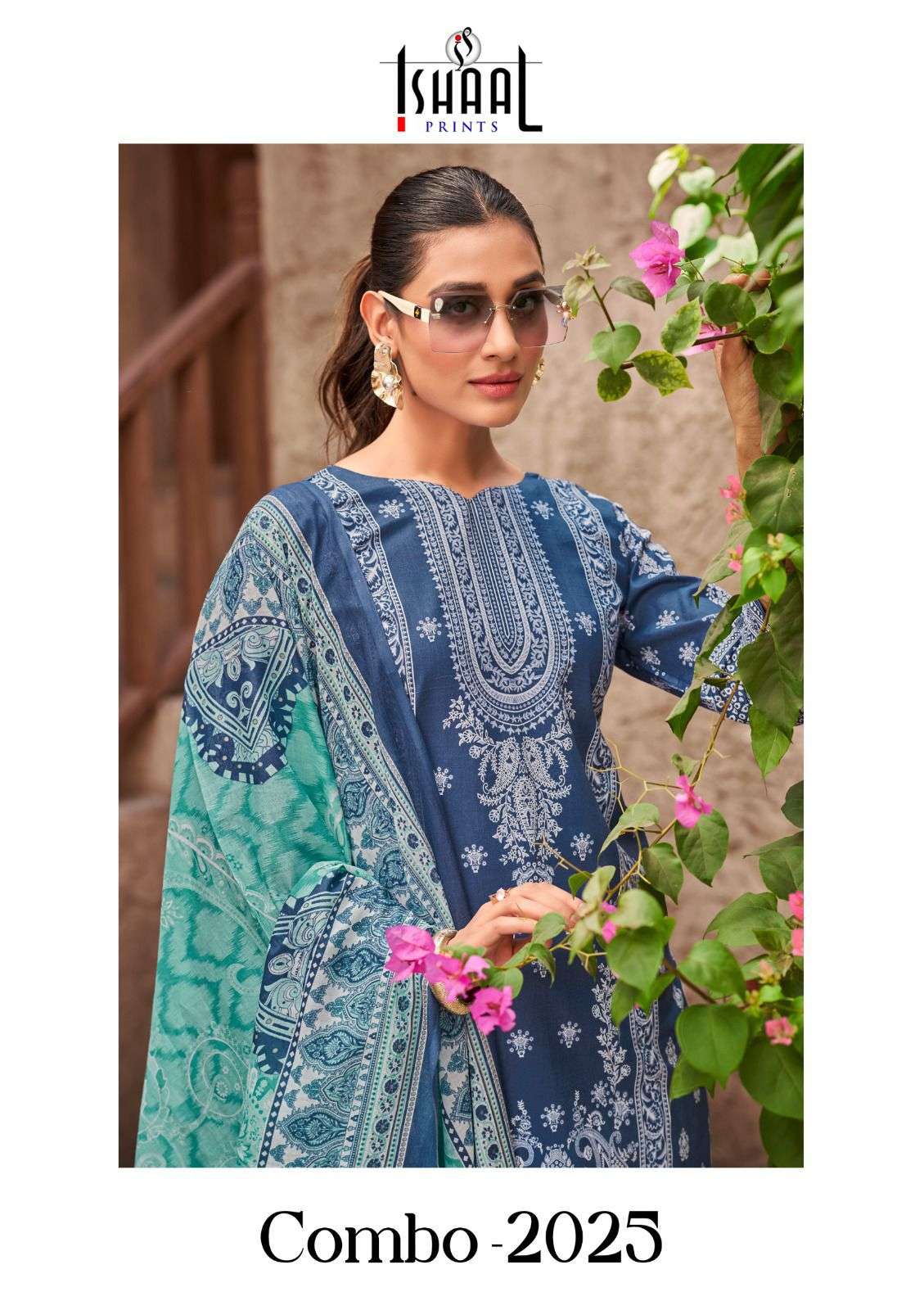 ISHAAL PRINT GULMOHAR COMBO 2025 PURE LAWN COTTON SUIT WHOLESALER 