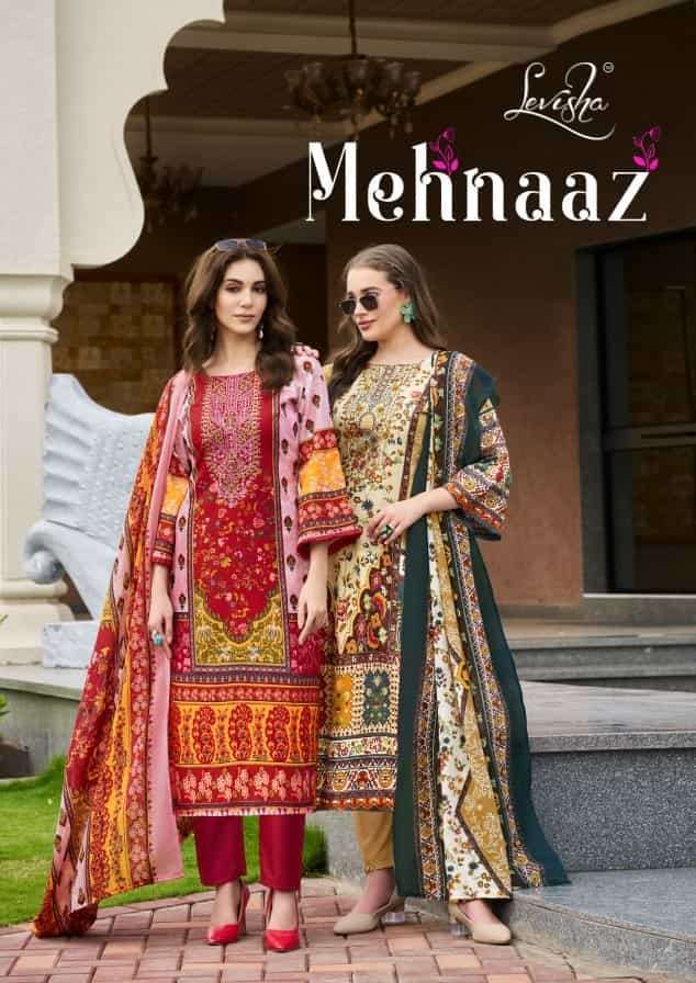 LEVISHA MEHNAAZ PAKISTANI PRINT COTTON SUIT WHOLESALE PRICE 
