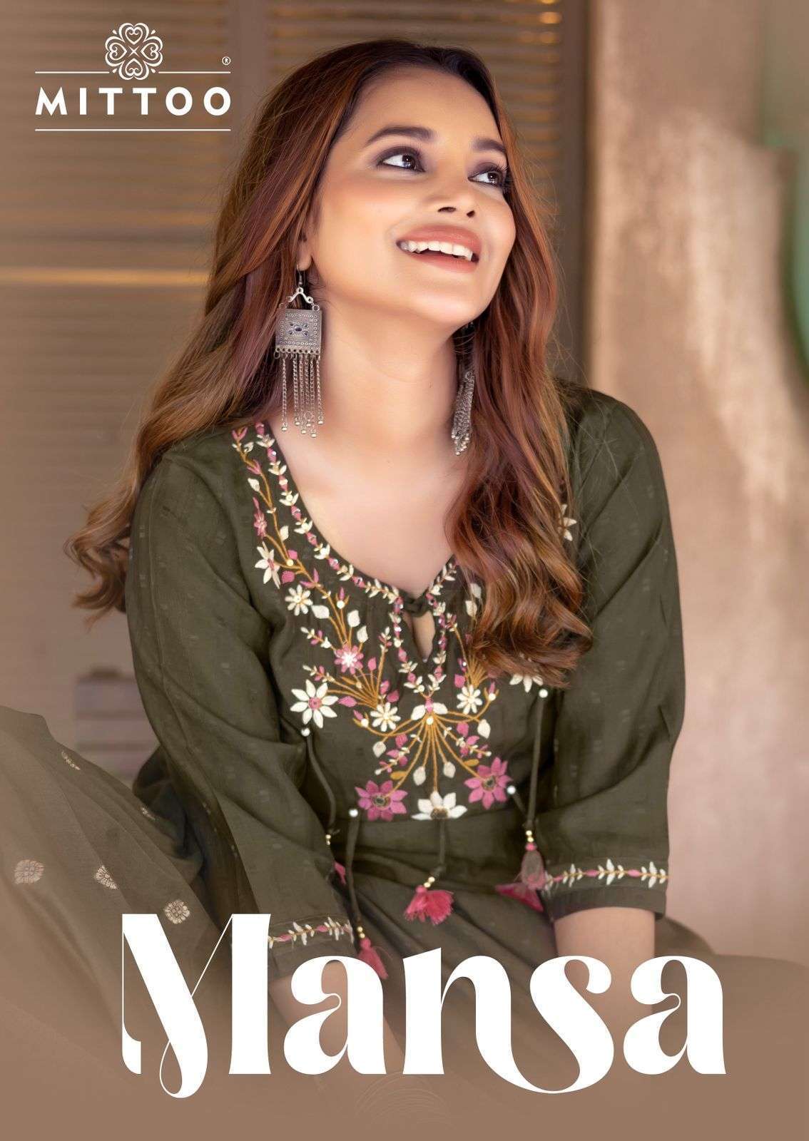 MITTOO MANSA VISCOSE DESIGNER READYMADE 3 PIECE SET WHOLESALER 
