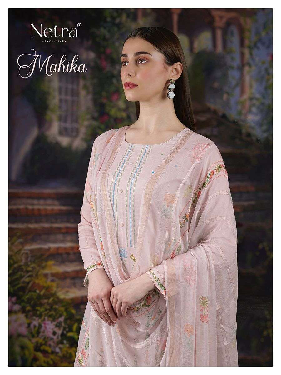 NETRA MAHIKA PRINTED LINEN SUIT WHOLESALER 