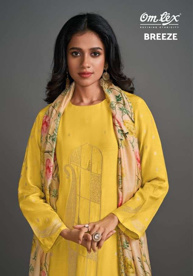OMTEX BREEZE STYLISH MUSLIN JACQUARD SUIT WHOLESALE PRICE DEALER 
