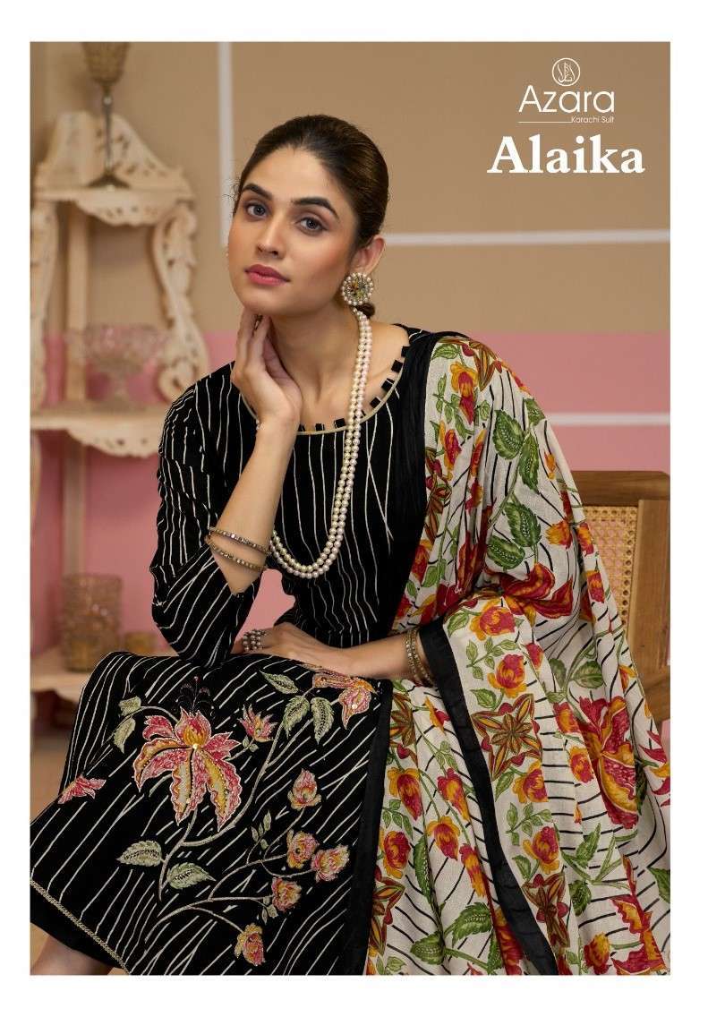 RADHIKA AZARA ALAIKA DESIGNER PURE LAWN COTTON SUIT WHOLESALER 