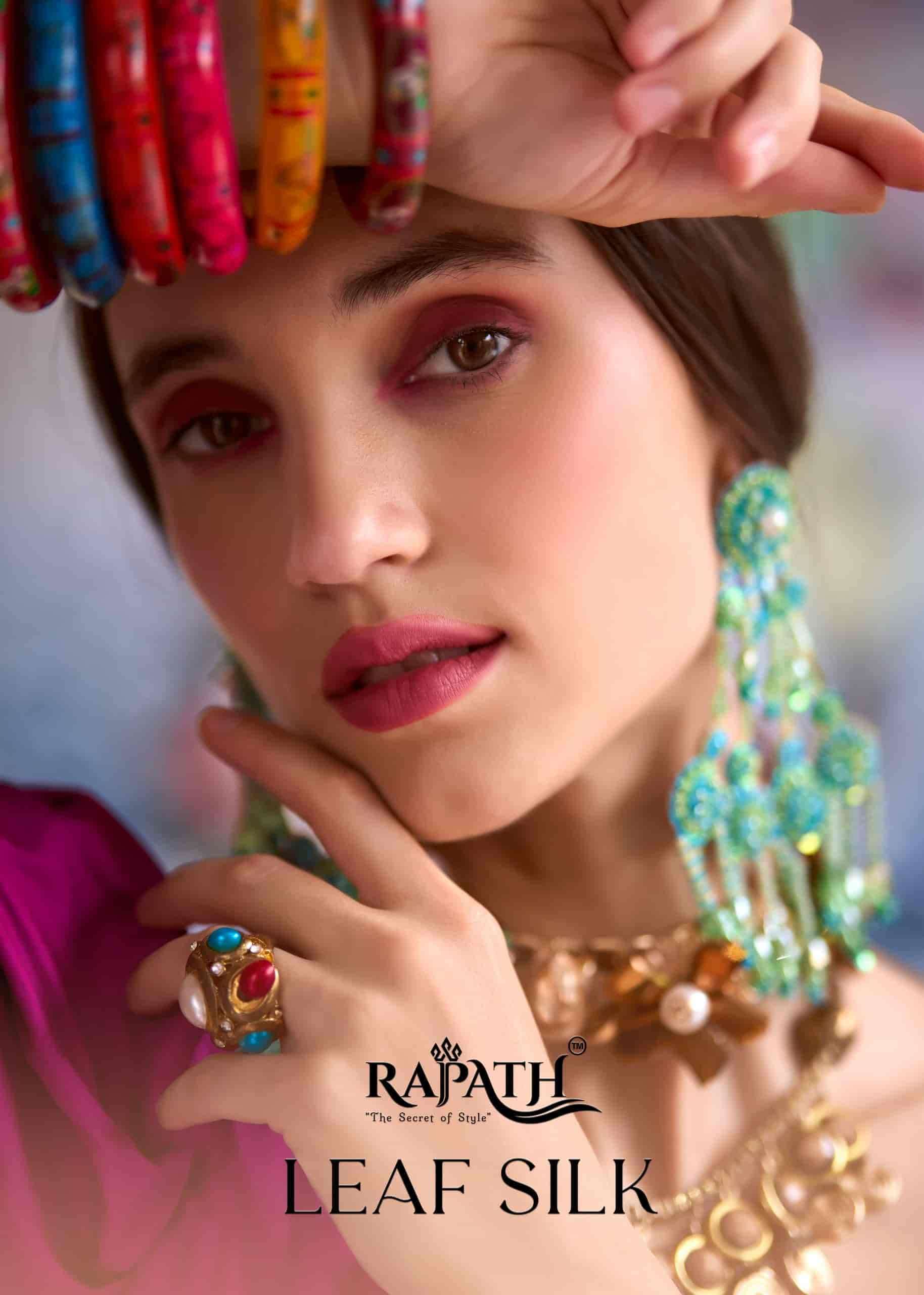 RAJPATH LEAF SILK 850001 TO 850008 FANCY DESIGNER BANARASI SOFT SILK SAREE WHOLESALE PRICE 