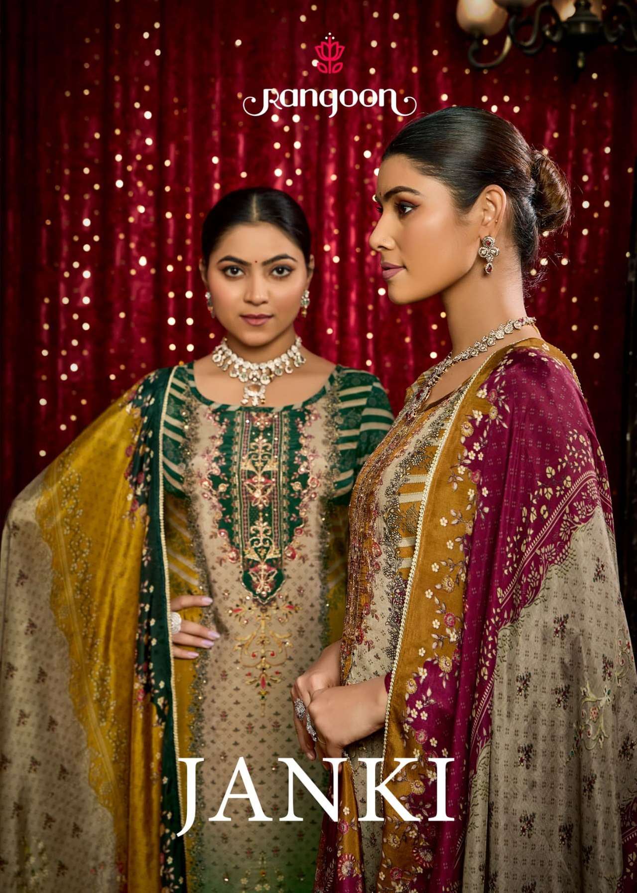 RANGOON JANKI PURE MUSLIN LADIES SUIT WHOLESALE PRICE DEALER 