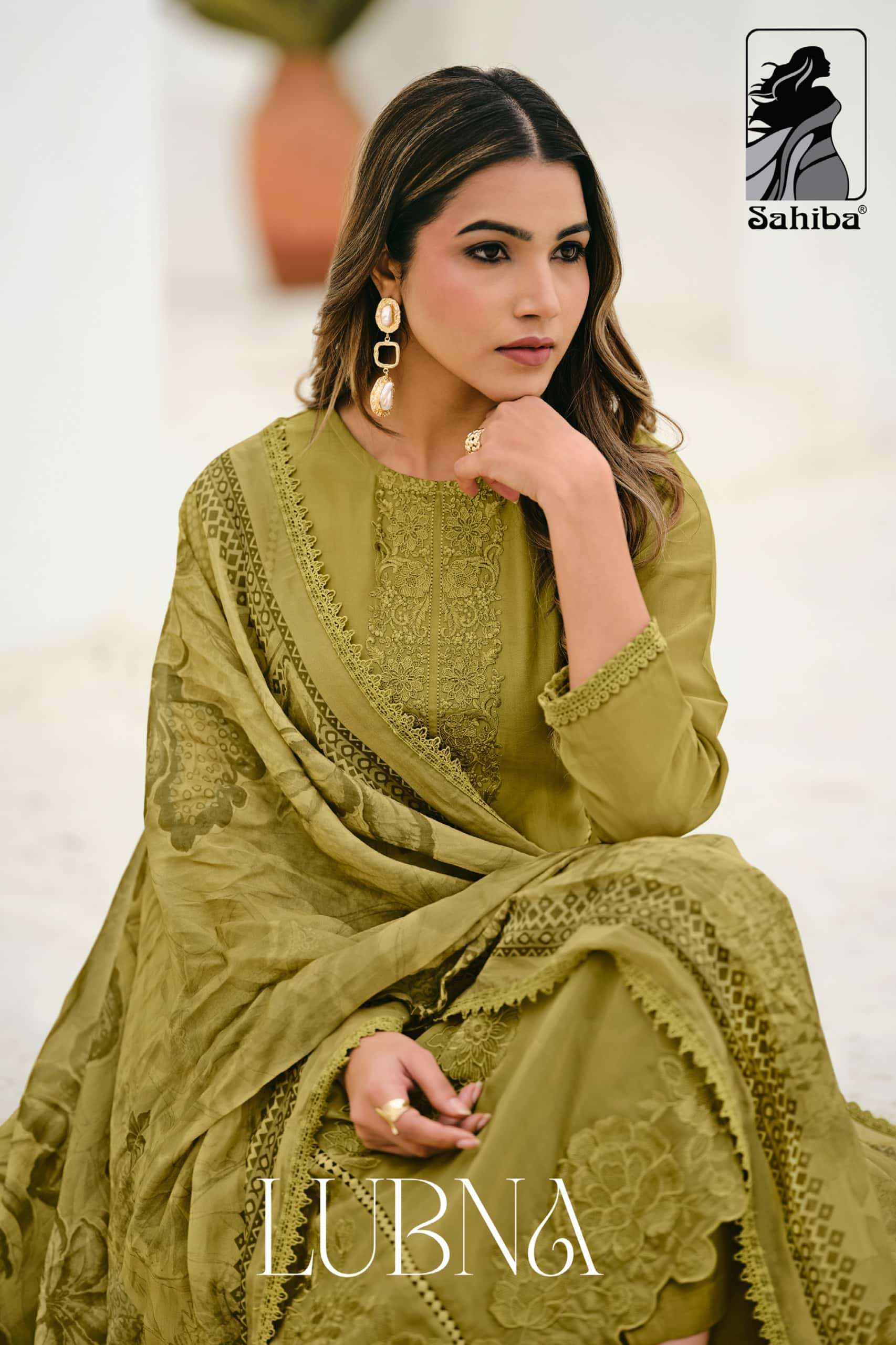SAHIBA LUBNA DESIGNER ORGANZA SILK LADIES SUIT WHOLESALER 2025