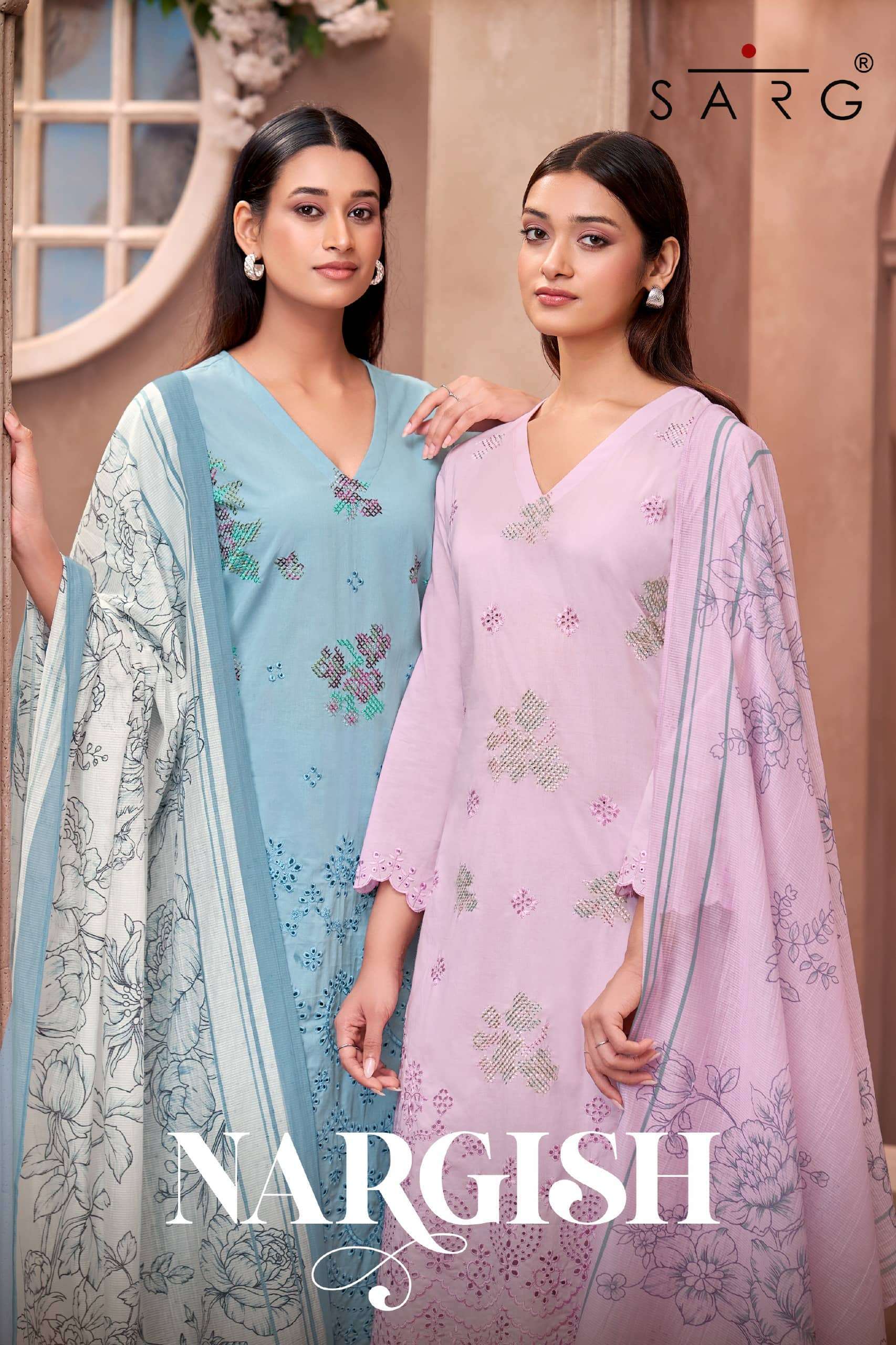 SARG NARGISH FANCY COTTON LADIES SUIT COLLECTION BEST RATE 2025