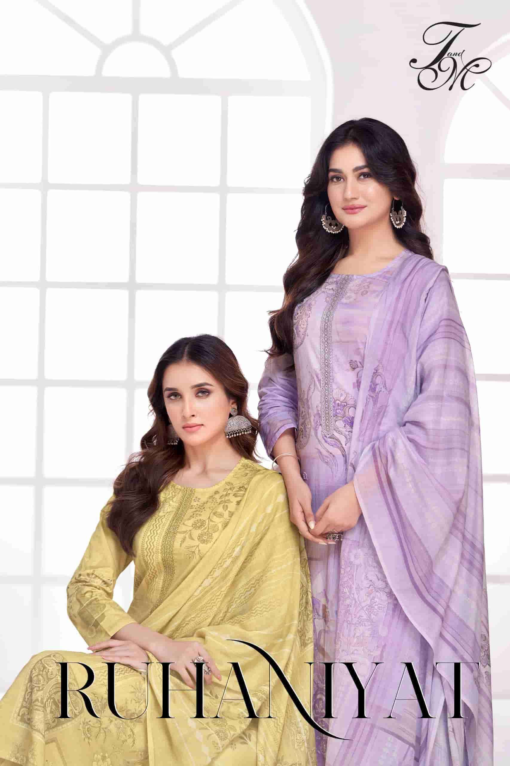 T AND M DESIGNER RUHANIYAT PURE COTTON SUIT WHOLESALE PRICE 