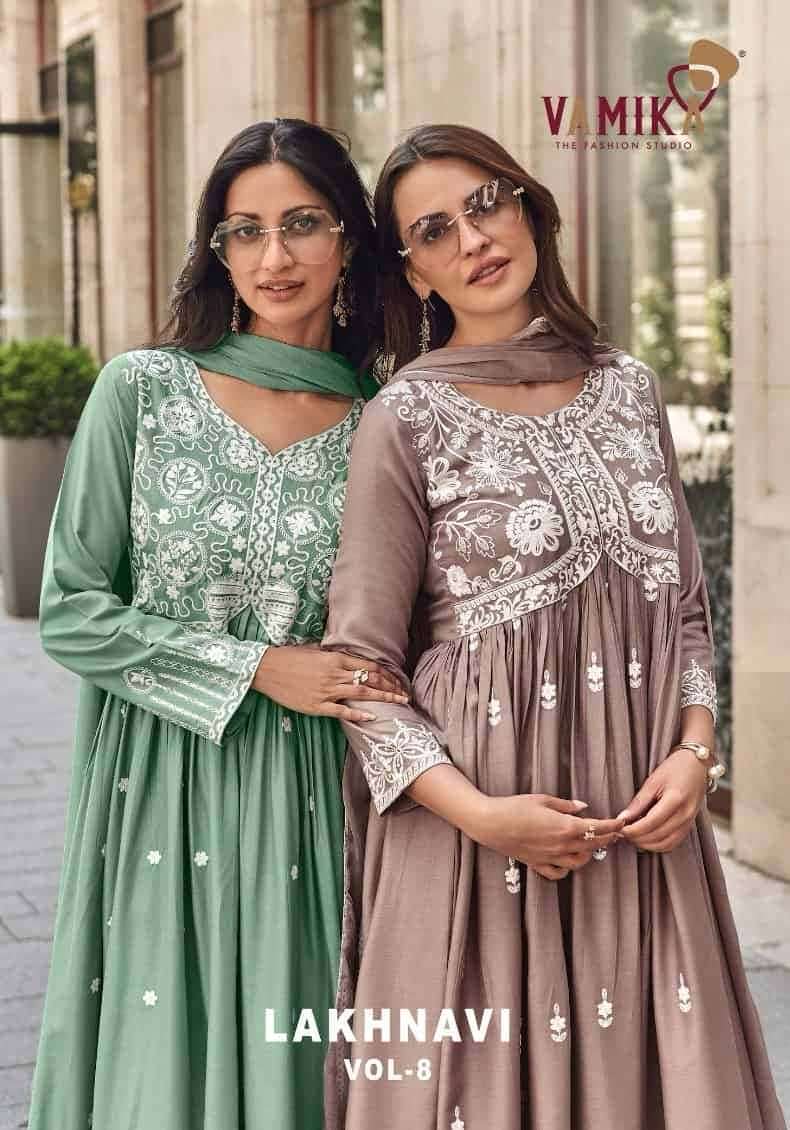 VAMIKA LAKHNAVI VOL 8 DESIGNER READYMADE DRESS CATALOG WHOLESALER 