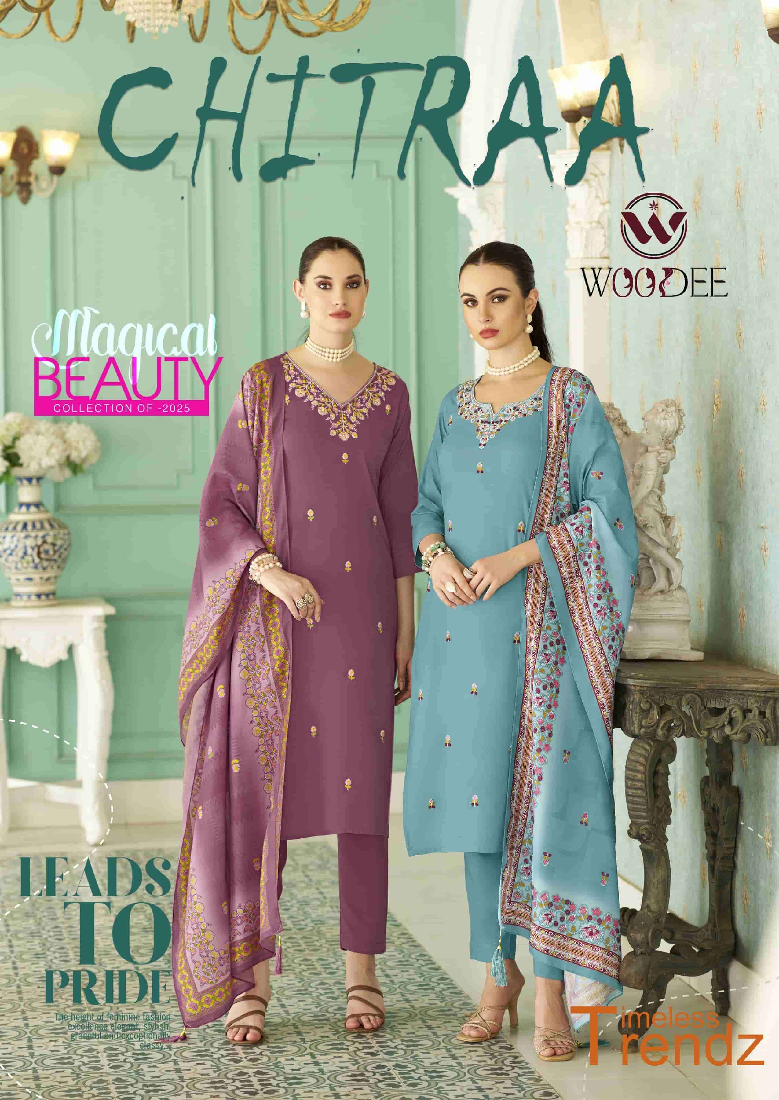 WOODEE CHITRAA LATEST STYLE READYMADE KURTI COLLECTION 