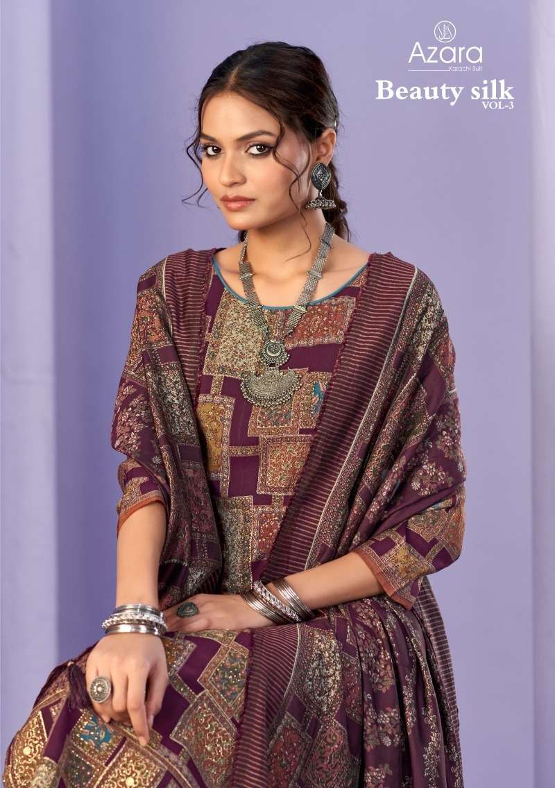 AZARA BEAUTY SILK VOL 3 MUSLIN SUIT WHOLESALER 