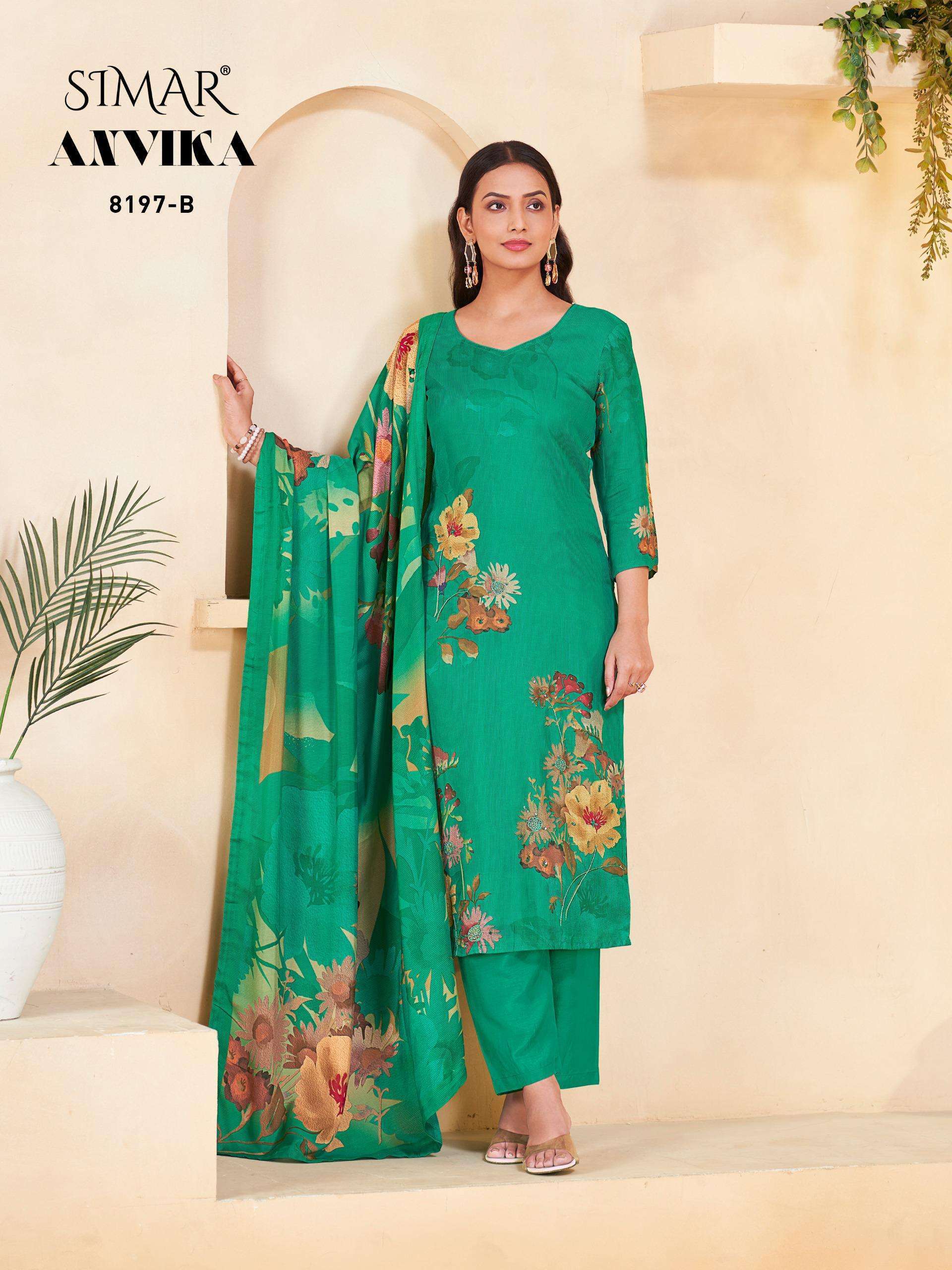 GLOSSY SIMAR ANVIKA VISCOSE PRINTED SALWER SUIT COLLECTION 2025
