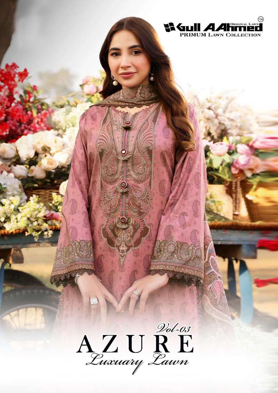 GULL AAHMED AZURE VOL 3 LAWN COTTON SUIT 