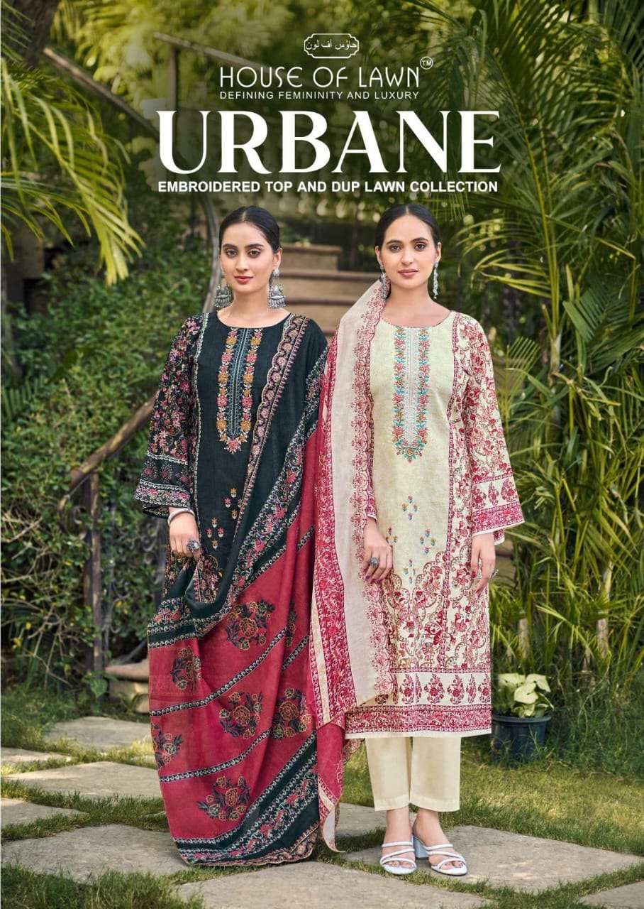 HOUSE OF LAWN URBANE PURE COTTON SUIT CATALOG 2025