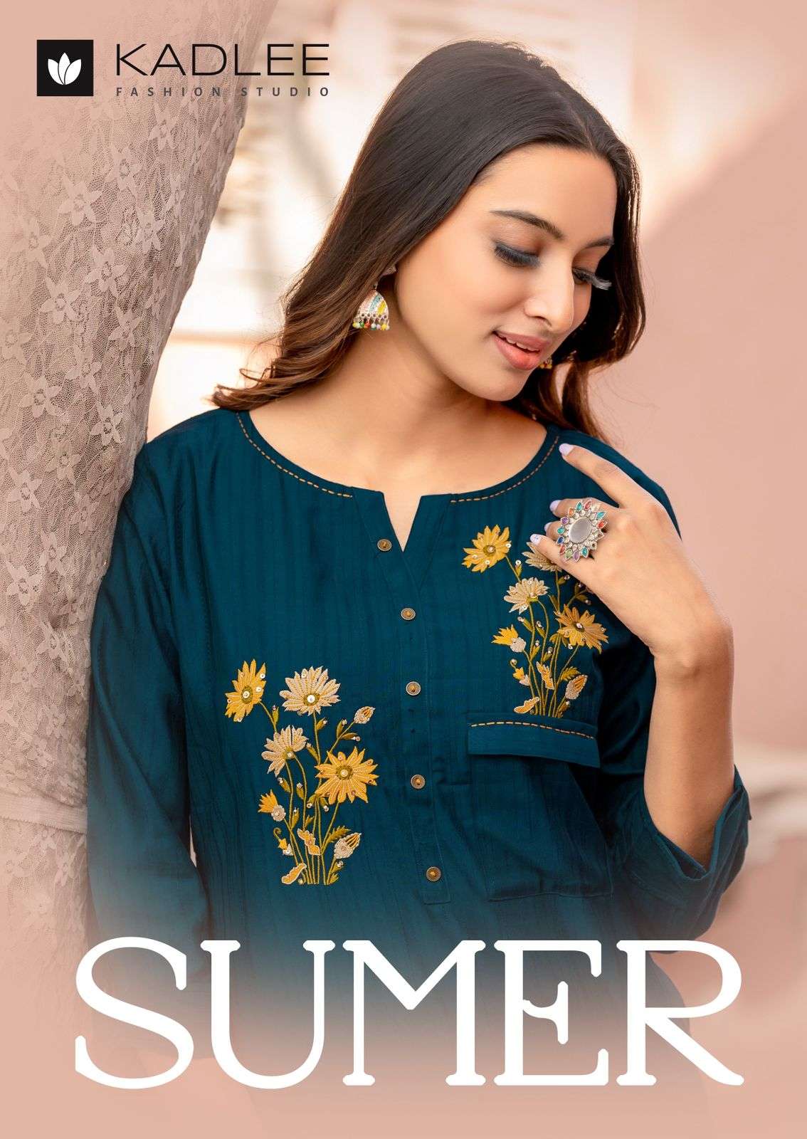 KADLEE SUMER HEAVY RAYON EMBROIDERU KURTI WHOLESALER