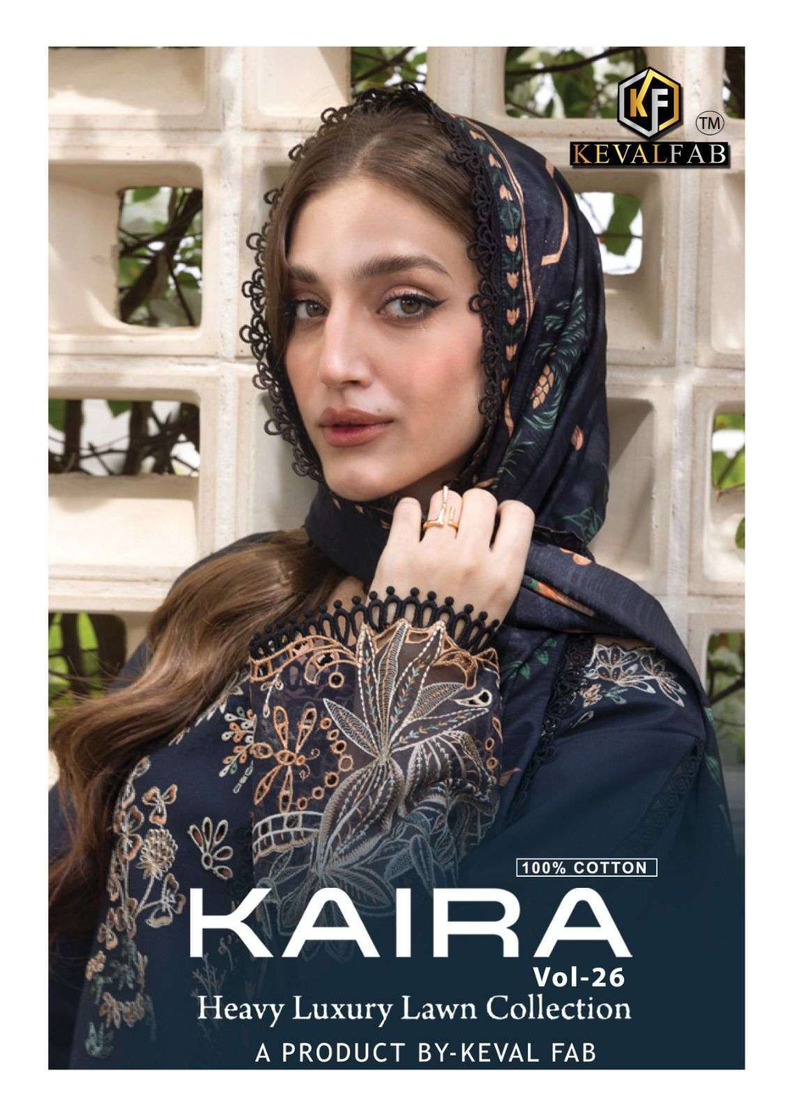 KEVAL FAB KAIRA VOL 26 LAWN COTTON PRINTED SUIT COLLECTION WHOLESALE PRICE 