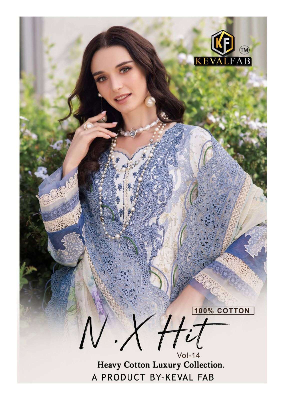 KEVAL FAB NX HITS VOL 14 PRINTED KARACHI SUIT CATALOG DEALER 2025
