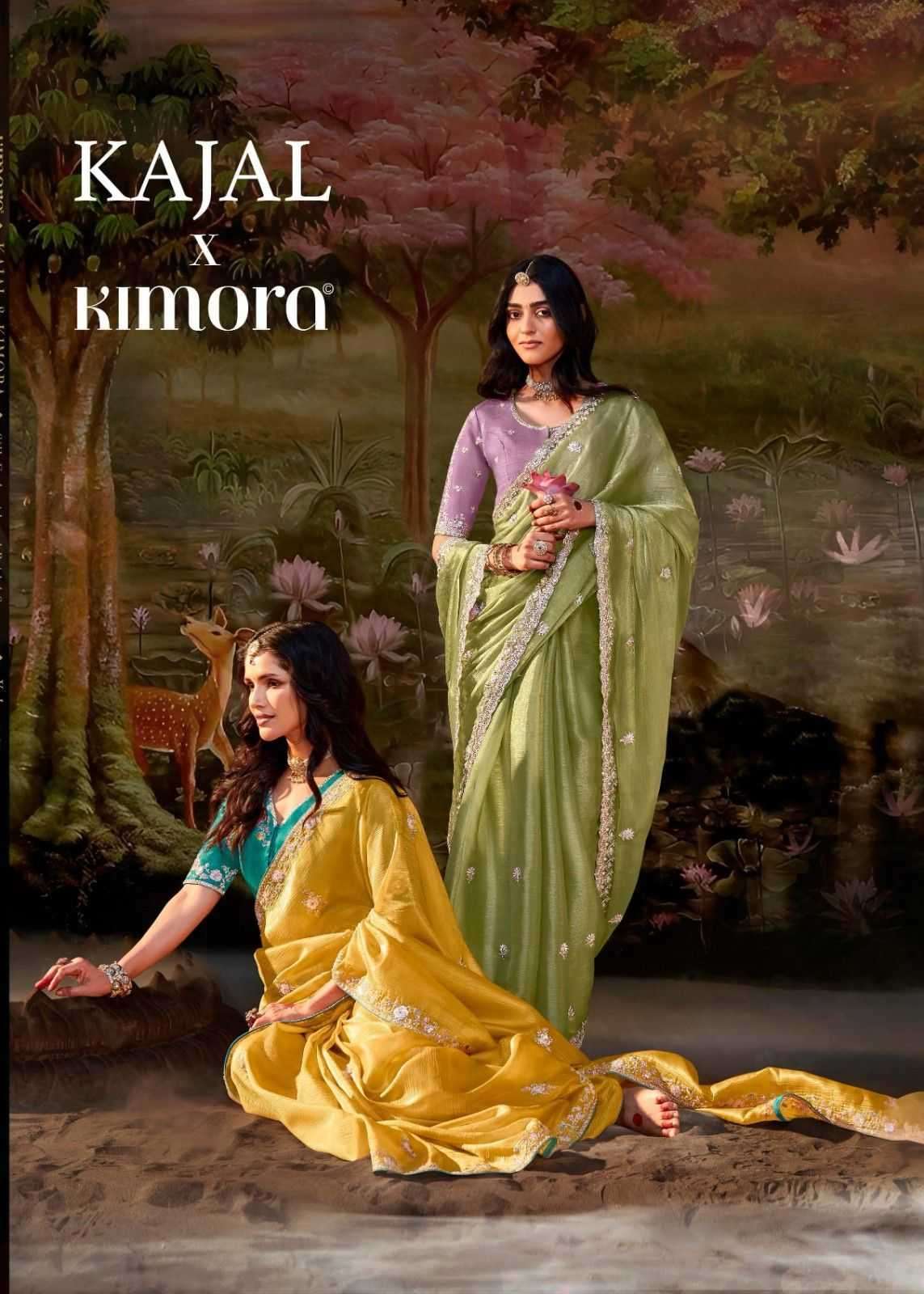 KIMORA KAJAL VOL 15 5341 TO 5355 DESIGNER SAREE COLLECTION WHOLESALER 
