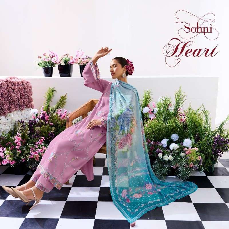 KIMORA SOHNI HEART FANCY MUSLIN LADIES SUIT CATALOGUE 2025