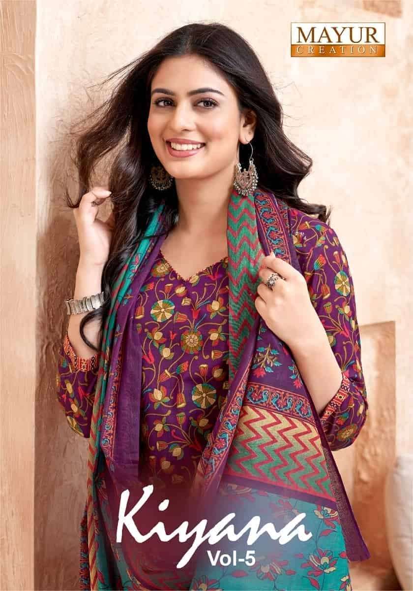 MAYUR CREATION KIYANA VOL 5 PURE COTTON PRINTED DRESS MATERIAL CATALOG WHOLESALER 