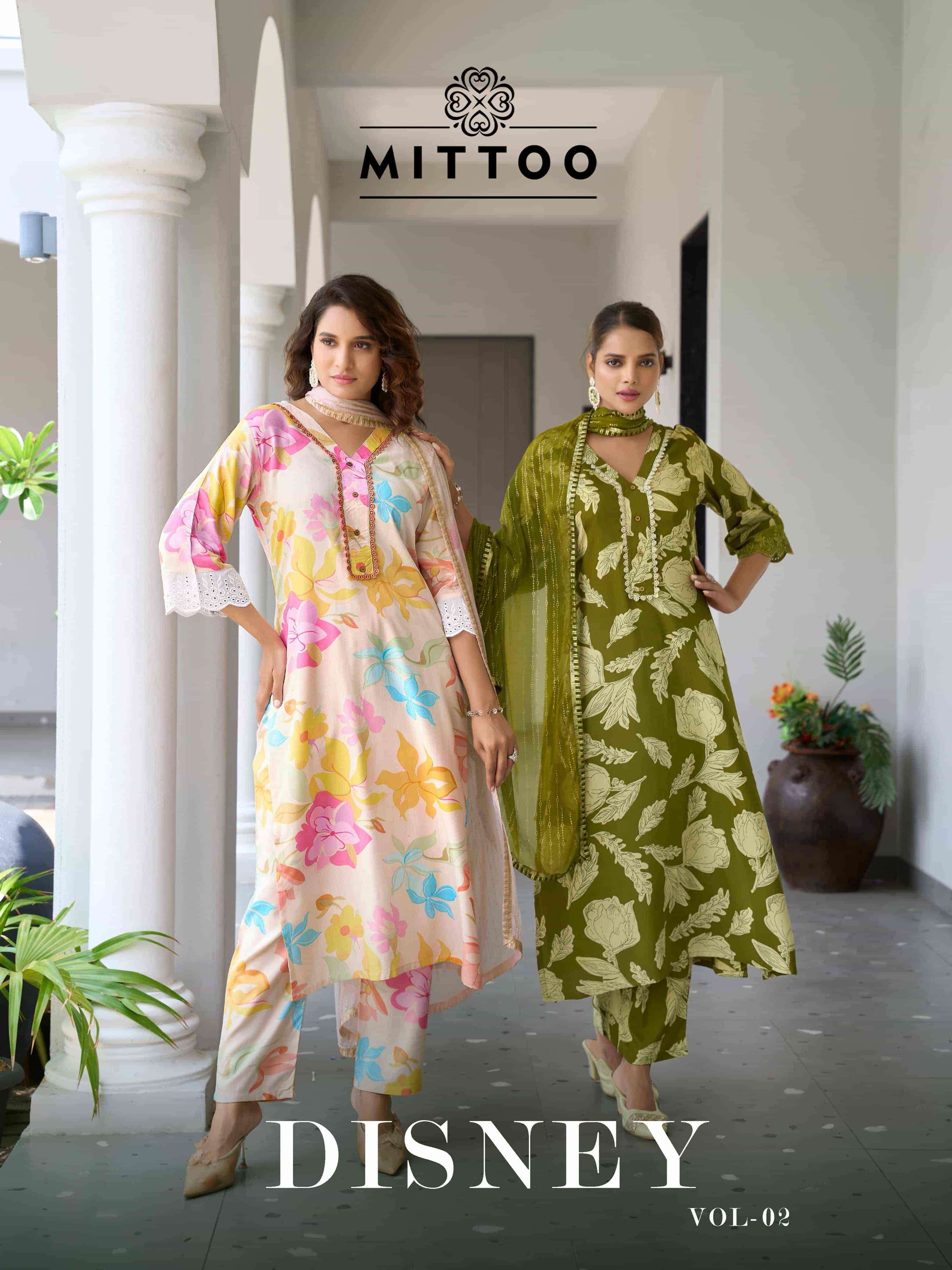 MITTOO DISNEY VOL 2 FANCY TOP BOTTOM WITH DUPATTA SET EXPORTER 2025