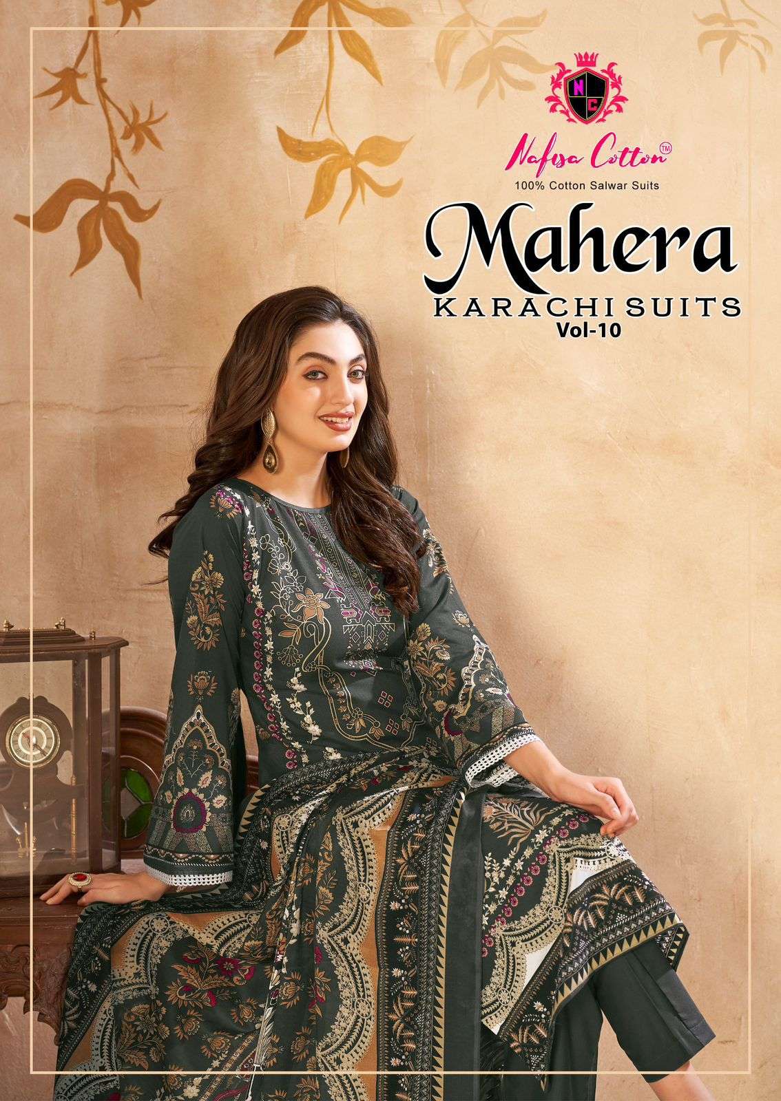 NAFISA COTTON MAHERA VOL 10 KARACHI SUIT WHOLESALER 