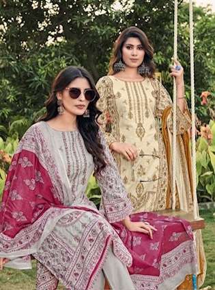 PAKIZA PRINTS NAWAZISH VOL 9 RAYON PRINT KASHMIRI WORK SUIT WHOLESALER